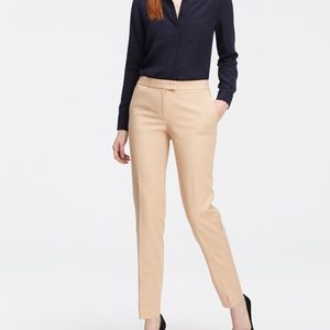 beige tan ann taylor devin fit pants trousers